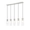 Z-Lite Alton Linear Chandelier, 5-Light, 4.75 In.W x 42 In.L x 14.25 In.H, Brushed Nickel/Clear+Frosted 824P-5L-BN - alternate 1